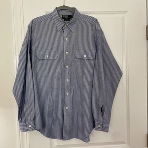 Polo by Ralph Lauren Blue & White Striped Shirt